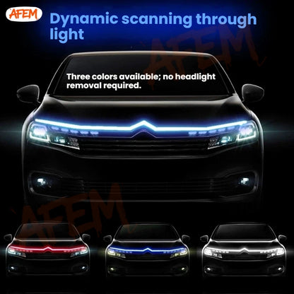 Car Engine Hood Guide Decorative Light Bar For Jeep Grand Cherokee 2005-2010 Led Car Hood Lights Strip Car Daytime Running Light