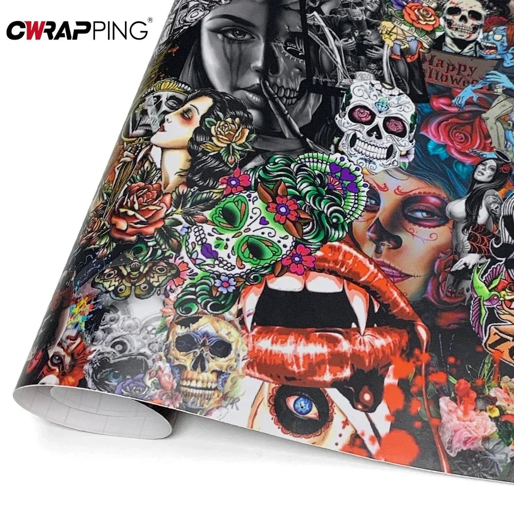 Wrap Vinyl Car Stickers Waterproof Camouflage Printed Self-adhesive Film Car Body Films Tuning Auto Accessories Motorcycles