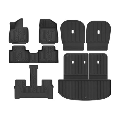 Smabee for Kia Telluride 2027 Gas (only fit 7seats) TPE 3D Car Floor Mat Cargo Liner Trunk Pad Waterproof All Weather Black