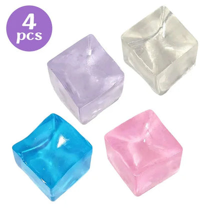 Squishy Toy Snowflake Ice Cubes Slow Rising Rebound Sensory Fidget Toy Soft  Touch Ice Cubes Stress Relief Squeeze Toy Xmas Gift