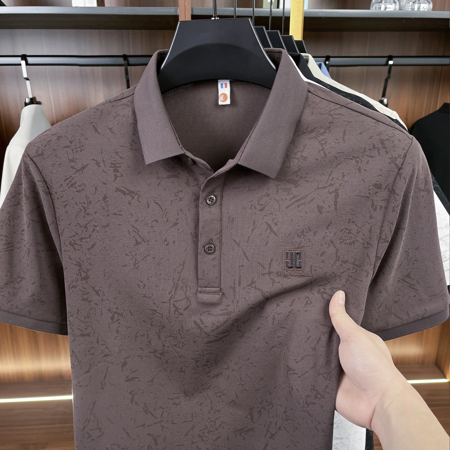 Luxury Cotton Refreshing For Men's Half-sleeved T-shirt 2026 Summer New Polo Shirt Loose Middle-aged Short-sleeved Printed Top