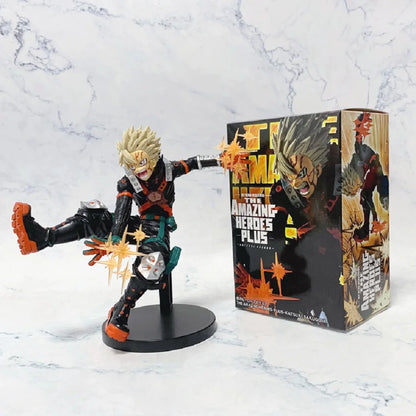 22cm My Hero Academia Anime Peripheral Hero Bakugou Katsuki Action Figures PVC Model Decor Collectible Statue Toy Christmas Gift