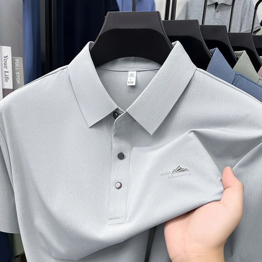 2026High-end Summer New Quick-dry Polo Shirt Men's Short-sleeved T-shirt Casual Business Collar Men's Top Shirt