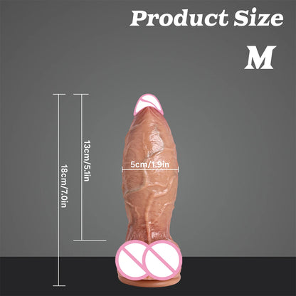 oversized mega realistic dildo big ass vaginal dilation masturbation wand thick penis male and female sex toys for super gamers