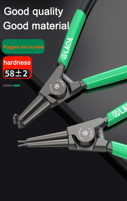 LAOA 7 inch Internal External Pliers Retaining Clips Portable Multifunctional Snap Ring Circlip Pliers For Hand Tool