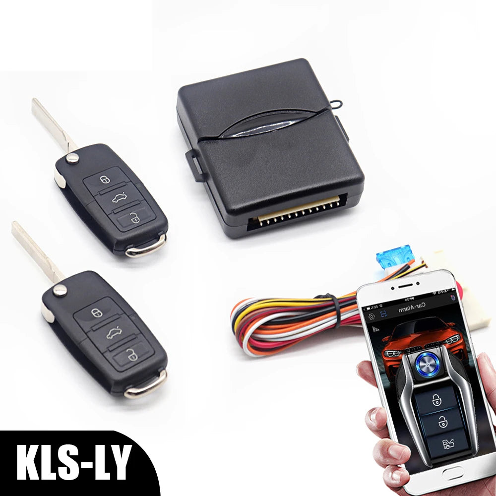 Car Smart Key Starter Alarm Bluetooth Autostart Set Auto Start Stop Push Button Keyless Entry System Skit Automotive Accessories