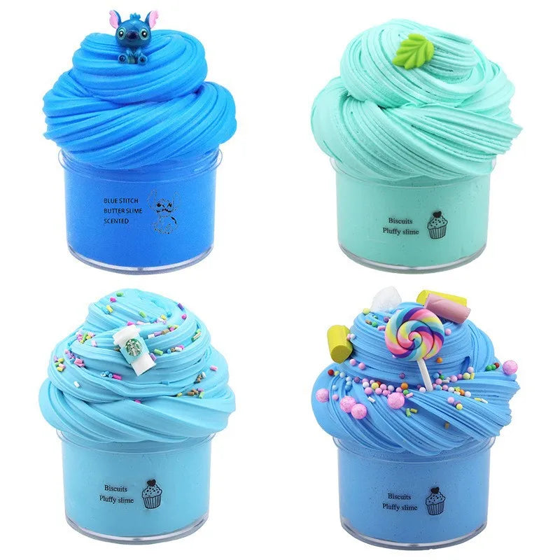 Butter Slime Kit 100ML Super Soft and Non-Stick DIY Fluffy Putty Stress Relief Toys Party Favor Toys For Kids Birthday Gifts