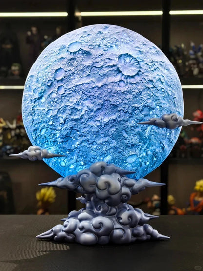 Jt Statue 39cm Dragon Ball Moon Anime Figure ABS LED Light Base Multi Color Changing Lamp Collection Model Toys Desktop Gifts