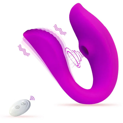 Powerful Sucking Wireless Remote Vibrator Wearable U Shaped Dildo Massager Dual Clit Stimulation Couple Adult Sex Toys for Women
