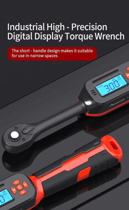 MOVECRAB Digital Torque Wrench 0.6-340N.m 2% Accuracy Preset & LED/Buzzer Alerts for Bike Motorcycles Automotive Mechanical Tool