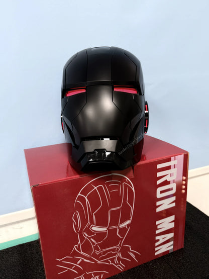 New AutoKing 1:1 Mk5 Iron Man Helmet Cosplay Voice Control Eyes with Light Model Toys for Adult Electric Wearable Christmas Gift