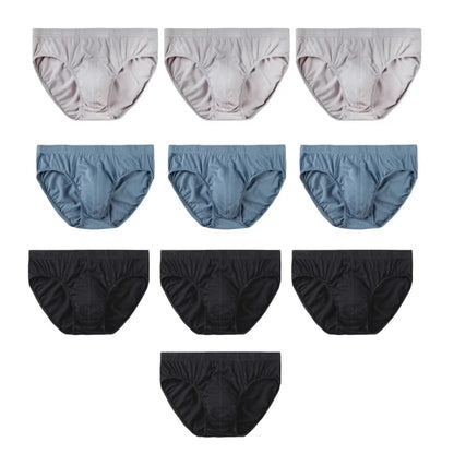 10Pcs/Lot Men's Plus Size 100% Cotton Briefs Loose Breathable Comfortable Mid-Rise Underwear XL-5XL Lingerie Underpants