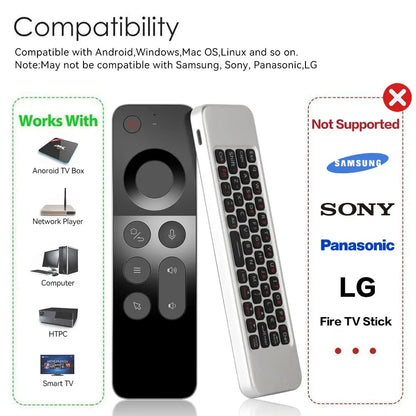MRSVI W3 Voice Air Mouse Remote Control 2.4G English Arabic Handheld Mini Wireless Keyboard for Android TV BOX/Windows/PC