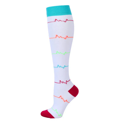 1Pair New Compression Stockings 20-30Mmhg Knee High Sports socks Fit Medical Varicose Veins Pregnant  Edema Diabetes Circulation