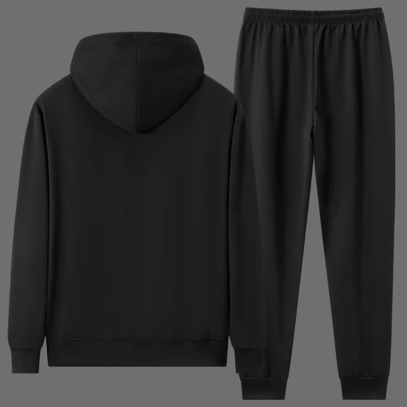 Men's Hoodie Sweatshirt Sets Plus Size 6XL 7XL 100-180kg 100% Cotton Autumn Winter Long Sleeve Sport Suits Big Size Men Clothing