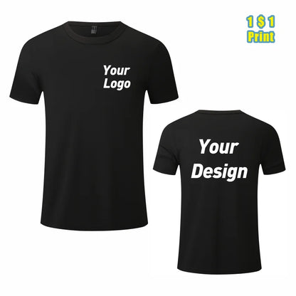 Quick-Drying Breathable Sports T Shirt Custom Logo Embroidery Printed Personal Group Design Photo Summer Men And Women Tops