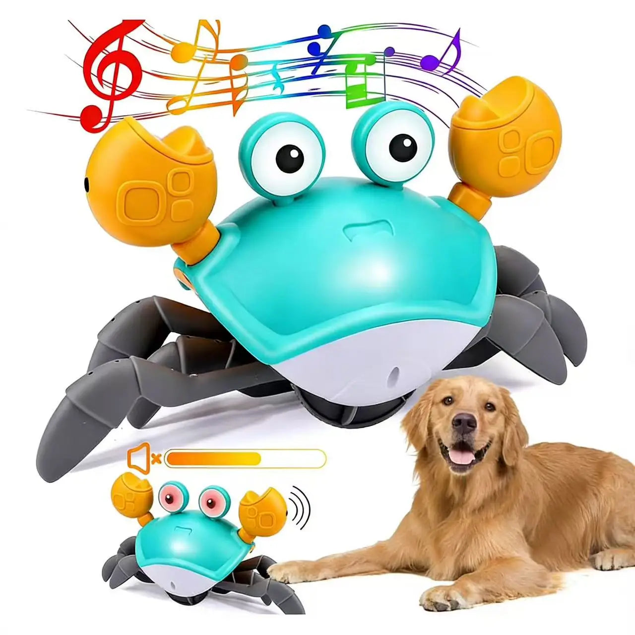 Crawling Crab Baby Toy, Interactive Infant Tummy Time Crab with Music, Toddler Walking Dancing Crab, Funny Birthday Gifts
