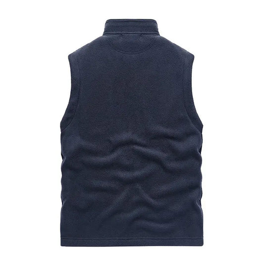 Autumn men's outdoor casual plus size fleece vest men's fleece warm and fashionable stand collar
