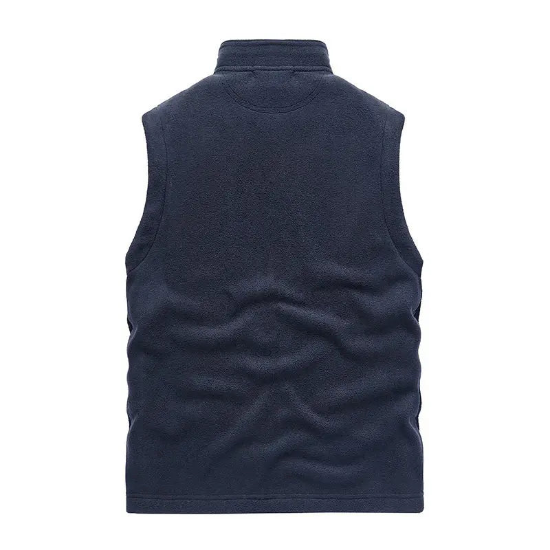 Autumn men's outdoor casual plus size fleece vest men's fleece warm and fashionable stand collar