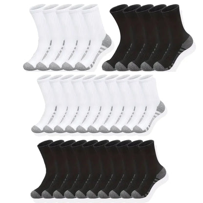 10/30 Pairs Men's Running Socks Soft Comfortable Summer Sweat Wicking Breathable Basketball Sports Socks for Active Lifestyle