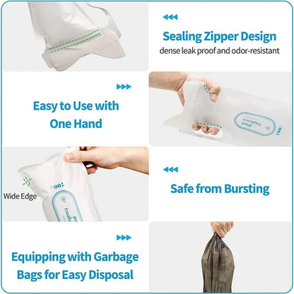 Emergency Car Urinal Disposable Urine Bag for Travel Emergencies and Traffic JamsMen's and Women's Portable Universal Model