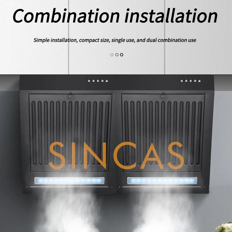 380mm Mini Single-Motor Kitchen Hood Household Rental Room Side Suction Kitchen Ventilator Exhaust Hood Energy Conservation