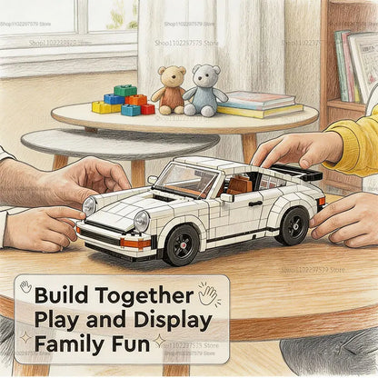 1458PCS Classic 2in1 Race Building Blocks Set Vehicle Model Collection Bricks Toys STEM Construction  Gift for Car Enthusiasts