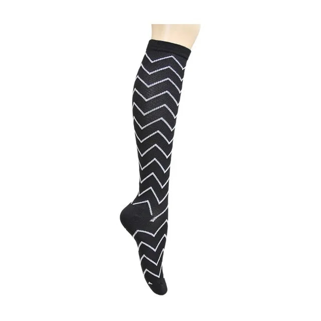 S-XXL Compression Socks Compression Socks for Varicose Vein Calf Riding Socks Stretch Open Toe Knee Socks