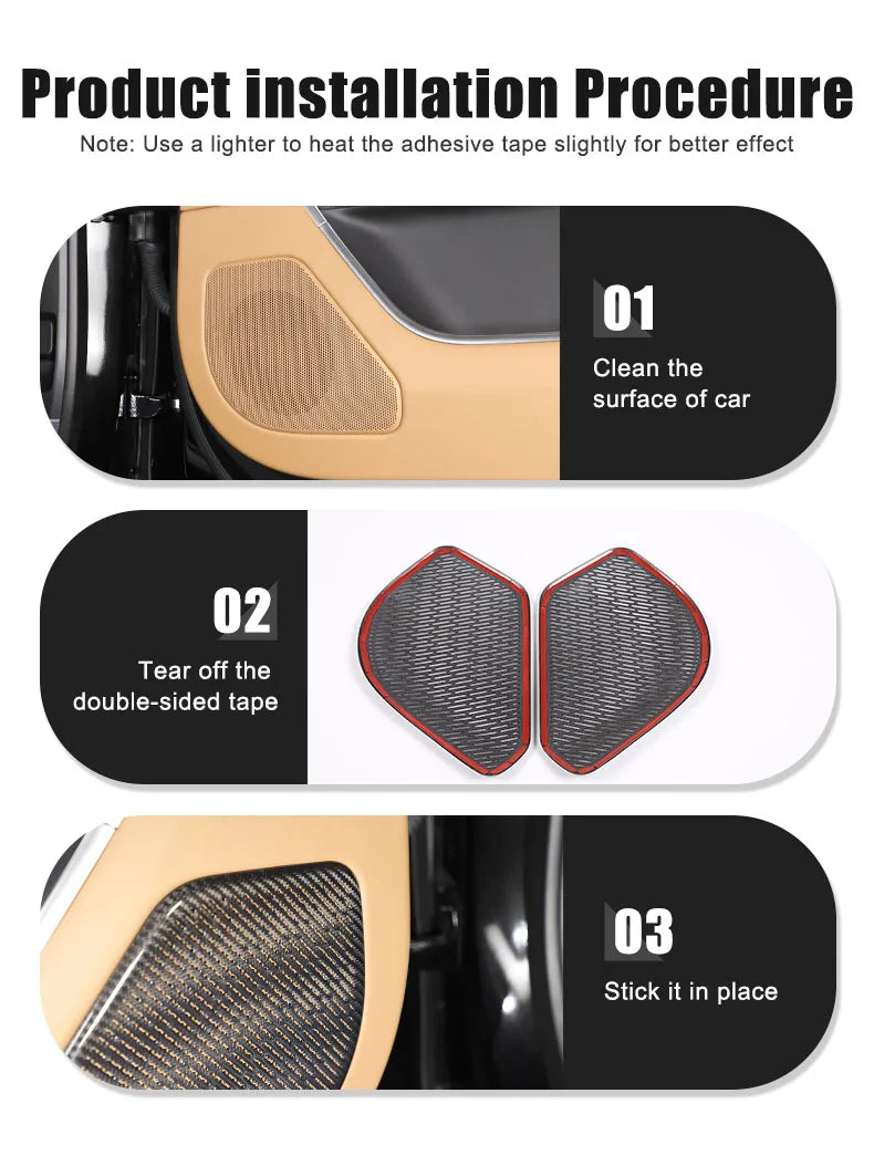 cheya Real Carbon Fiber Car Center Control Panel, Car Inner Door Panel for Land Rover Range Rover Vogue L460 2024+ Accessories