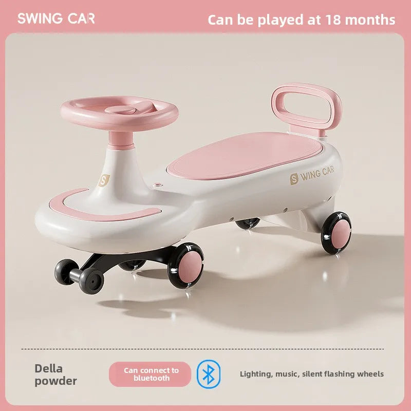 Kids Wobble Car 1 12 Anti Tip Silent Wheels Music Rocking Adults Sit Anti-rollover Children's Wiggle Car Adults Can Sit
