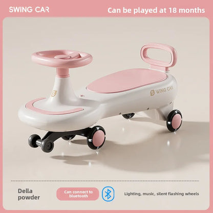 Kids Wobble Car 1 12 Anti Tip Silent Wheels Music Rocking Adults Sit Anti-rollover Children's Wiggle Car Adults Can Sit