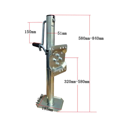 1200lbs Adjustable Trailer Jack with Wheel Side Rotation Handle Swivel Trailer Tongue Jack for ATV UTV Yacht Trailers RVs