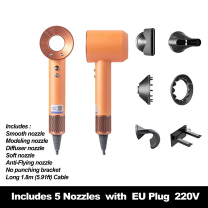 High-Speed Hair Dryer with 10M Negative Ions, Collagen, Intelligent Constant Temperature & Multi-Settings