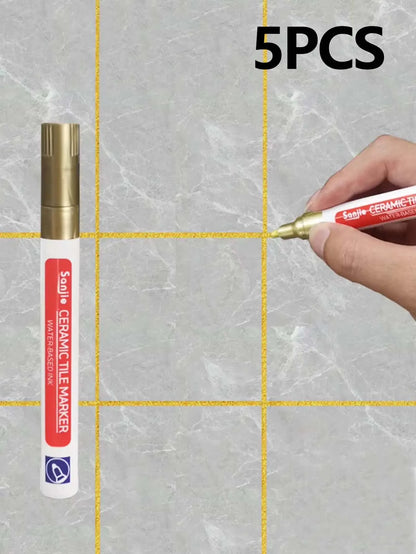 1/5/10PC  Waterproof Marker Pen Wall Seam Repair Tiles Grout Markers Pens Floor Bathroom Decontamination Paint Brush Tools