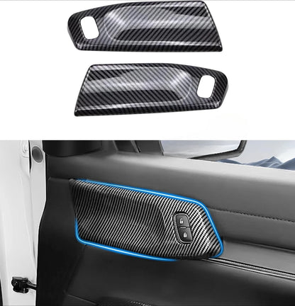 Fit for Ford Ranger 2024 2025 Interior Protection Sticker Carbon Fiber Grain Gear Shift Panel Cover Trim