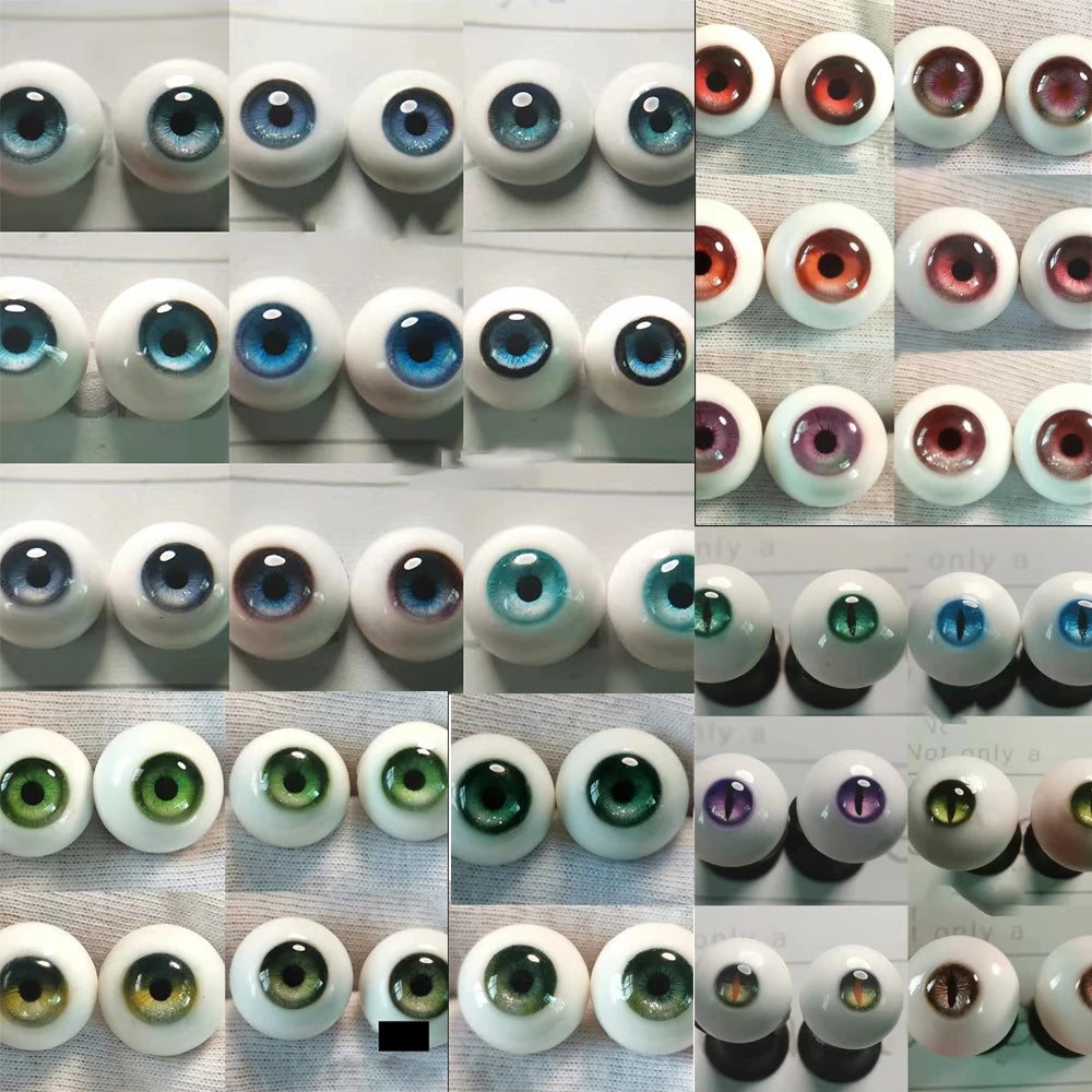 Resin Eyes Doll Eyeball Blue Red Eyes Doll Accessories For 1/6 1/8 1/3 BJD Doll DIY Handmade Eyeball 10mm/12mm/14mm/16mm/18mm