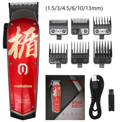 Madeshow M10 Professional Hair Clippers Hair Trimmer for Men Adjustable Cordless Hair cutting Machine For Barbers Beard Trimmer