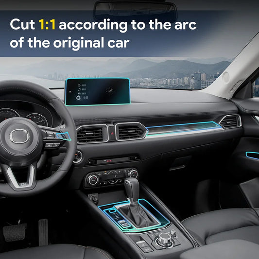 For Mazda CX-5 CX5 2017-2024 Interior Protection Film TPU Anti-scratch Sticker Dashboard GPS Navigation Transparent Accessories