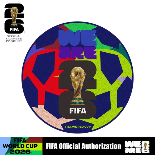 Hot Sale 2026 FIFA World Cup We Are Fifa Publicity Jigsaw Puzzle 11.8*11.8in High Quality Wooden Puzzle Gift for Kids for Adults