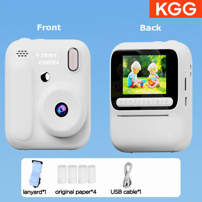 Kids Instant Camera Color Printing Camera 32GB 1080P Thermal Print Toys Camera Print Photo Video Games Music Children Gift
