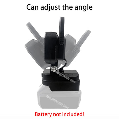 Power Tool Parts for Makita for Milwaukee for Dewalt 18V Lithium Battery LED Work Lights Lamp Hand Lantern Spotlight USB Charger