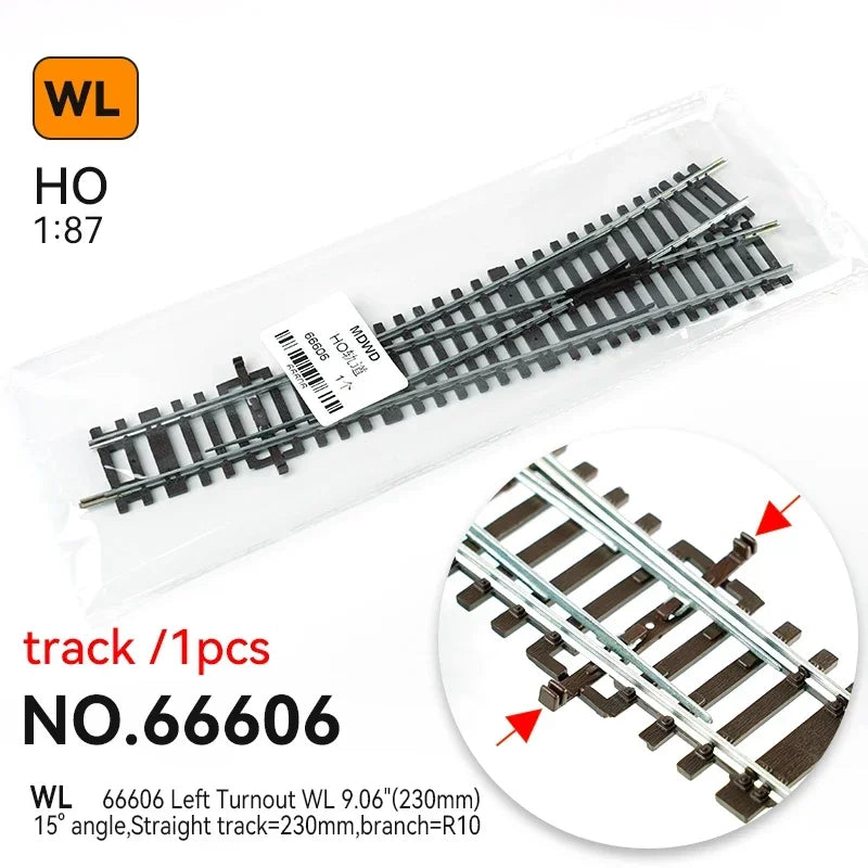 Ho scale 1/87 Train Track Model Railway  Be Powered Nickel Silver Narrow Gauge Curved Track Turnout Track Model