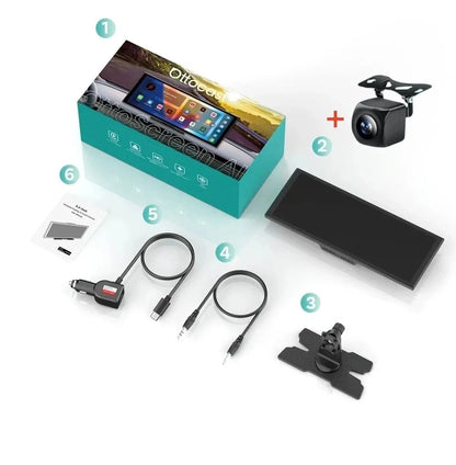 Ottocast Ai 11.4" Wireless Carplay Screen Android 15 Car Radio Multimedia Video Split-screen For Netflix YouTube Play Store