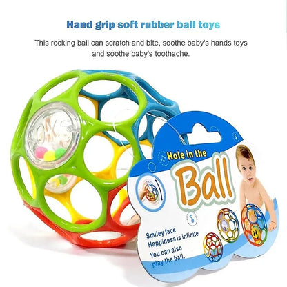 Sensory Teething Ball for Babies, Promotes Motor Skill Development, Baby Shaker, Chew Toy for Teething,Infant , Educational.