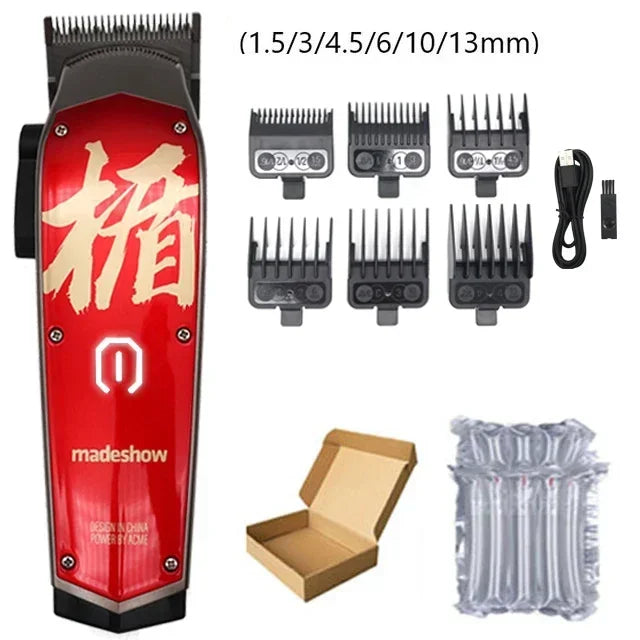 Madeshow M10 Professional Hair Clippers Hair Trimmer for Men Adjustable Cordless Hair cutting Machine For Barbers Beard Trimmer