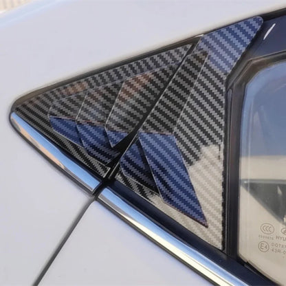 For Hyundai Elantra Avante Sedan 2011-2015 Rear ABS Carbon Fiber Side Vent Window Scoop Louver Trim Cover Auto Accessories