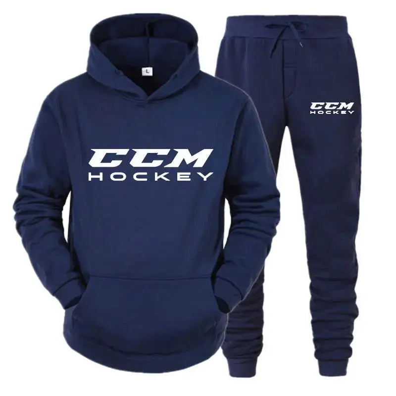 Autumn and winter men's sportswear set  high-quality casual sportswear  hooded sweatshirt