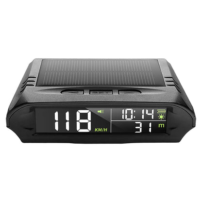Car HUD Head-Up Display Universal Beidou Satellite Speed Odometer Solar Wireless GPS Altitude Temperature Instrument