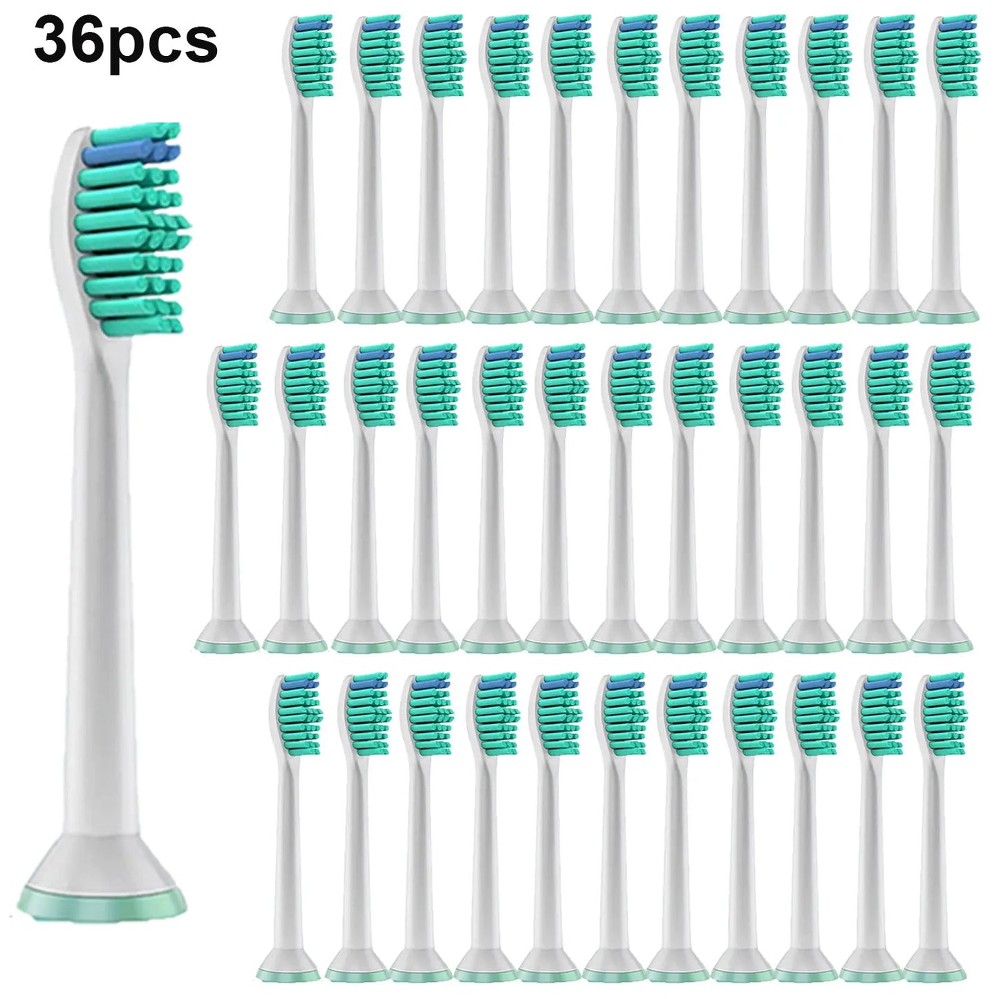 4-36 Pcs Replacement Toothbrush Heads Compatible with Philips Electric Brush Head 1100 2100 4100 4300 5100 5300 6100 6500 etc