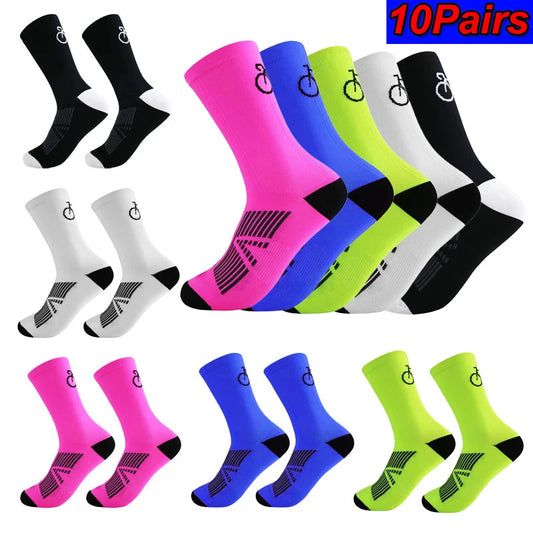 10 Pais High Quality Profession Team Men Women Cycling Socks Bike Socks Breathable Bicycle Socks Outdoor Sportswear Racing Socks